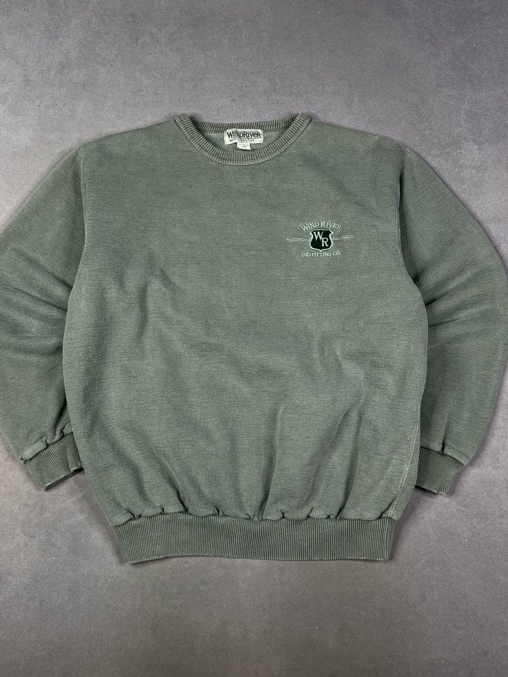 Wind River Cotton Crewneck Sweatshirt Green Large